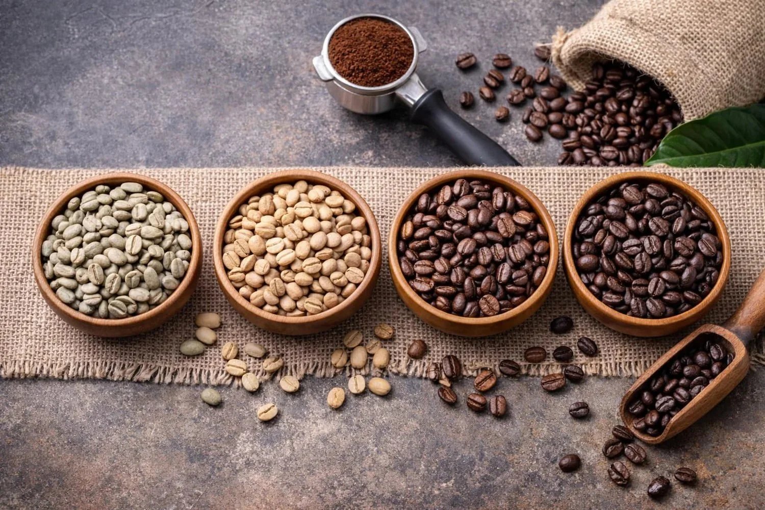Arabica and Robusta Coffee Beans